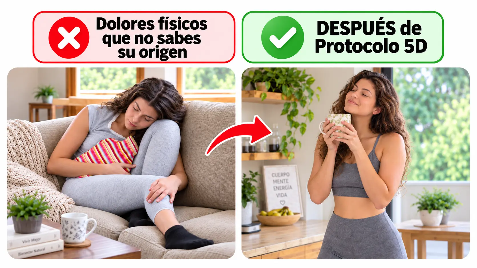 Antes y después del Protocolo 6D: de dolores físicos sin origen a bienestar